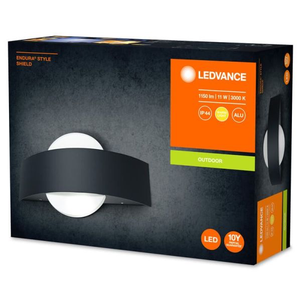 Aplique LED exterior antracita Endura Styel Shield RD 11W 400Lm 3000K LedVance | LeonLeds