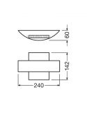 Dimensiones Aplique LED moderno de exterior 11W 3000K 410Lm Endura Style Shield SQ LedVance | LeonLeds