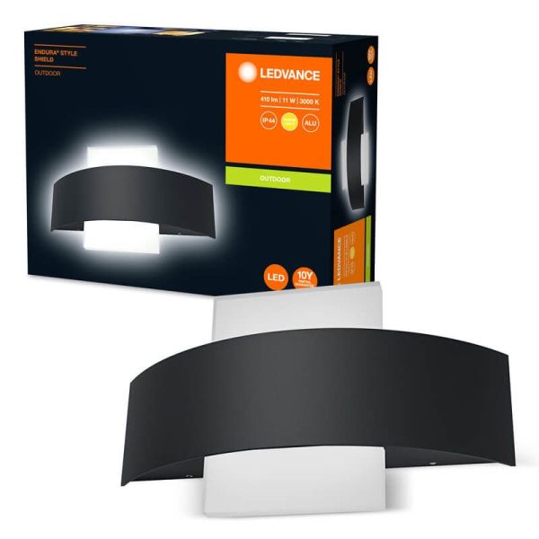 Applique murale d'extérieur LED moderne 11W 3000K 410Lm Endura Style Shield SQ LedVance | LéonLeds