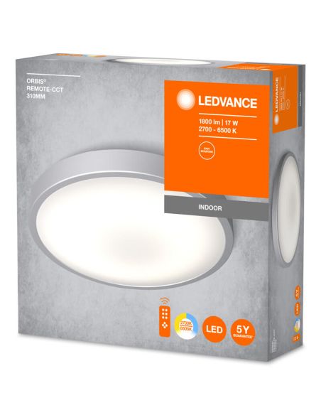 Plafón LED 15W color de luz regulable mediante interruptor Click CCT Orbis 31Cm 4058075651739 | LeonLeds