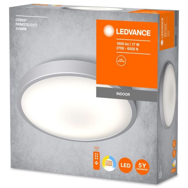 Plafón LED 15W color de luz regulable mediante interruptor Click CCT Orbis 31Cm 4058075651739 | LeonLeds