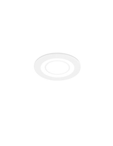 Downlight empotrable LED Core blanco 5W 3000K detalle luz encendida