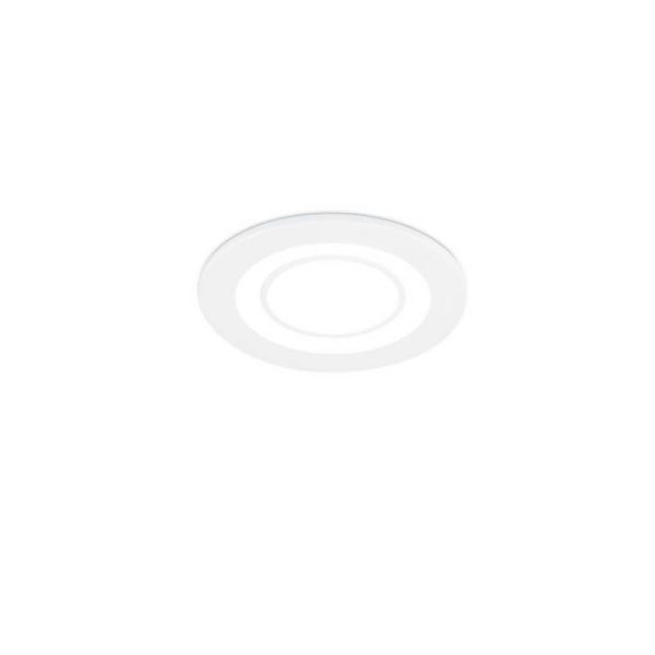 Downlight empotrable LED Core blanco 5W 3000K detalle luz encendida