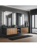 FABIO applique LED 22W noir mat IP44 3000K photo d'ambiance