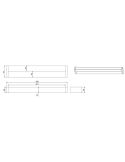 Aplique de pared LED FABIO 6.5W cromo IP44 3000K medidas producto