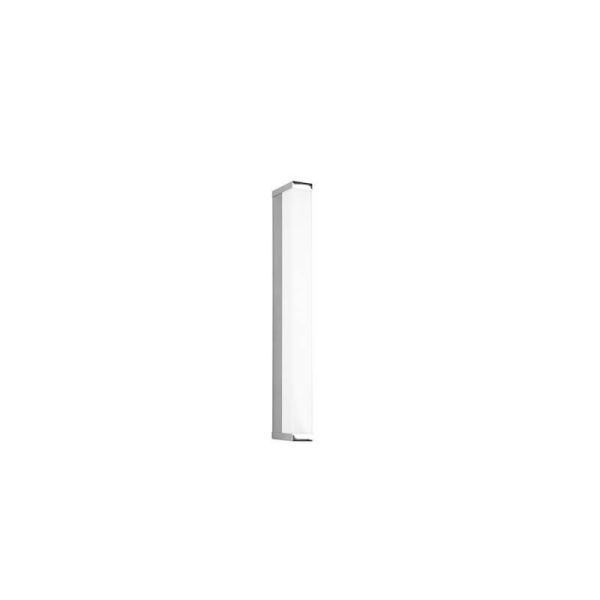 Aplique de pared LED FABIO 6.5W cromo IP44 3000K vertical luz apagada