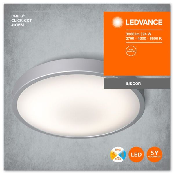 Plafón Led circular 24W 3000Lm Orbis CCT Click Tonalidad Regulable 827-860 41Cm | LeonLeds