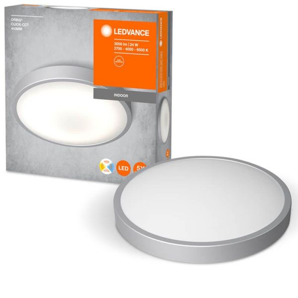 Plafonnier Led Circulaire 24W 3000Lm Orbis CCT Click Abat-Jour Ajustable 827-860 41Cm | LéonLeds