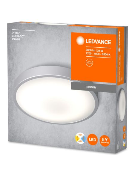 Plafón Led circular 24W 3000Lm Orbis CCT Click Tonalidad Regulable 827-860 41Cm | LeonLeds