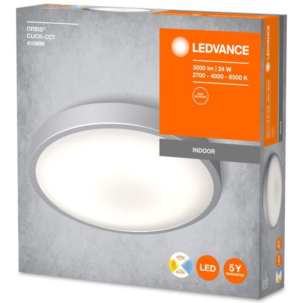 Plafón Led circular 24W 3000Lm Orbis CCT Click Tonalidad Regulable 827-860 41Cm | LeonLeds