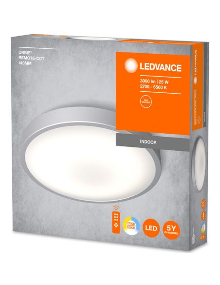 Plafón led circular 25W con mando Orbis Remote CCT 41Cm 3.000Lm 4058075651777 | LeonLeds