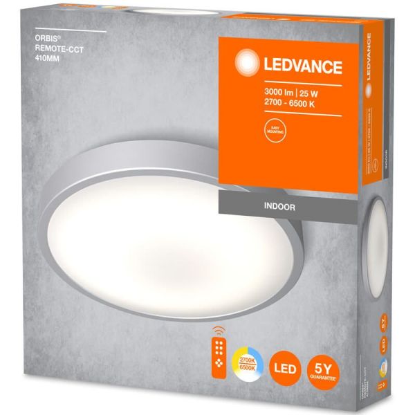Plafón led circular 25W con mando Orbis Remote CCT 41Cm 3.000Lm 4058075651777 | LeonLeds
