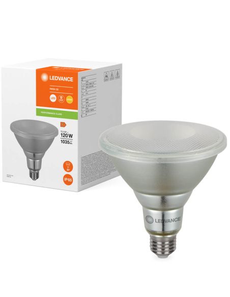 Lâmpada LED PAR38 30º IP65 13,5W Substituição 120W 1.035Lm Performance Spot PAR35 GL120 Non-Dim LedVance | LeonLeds