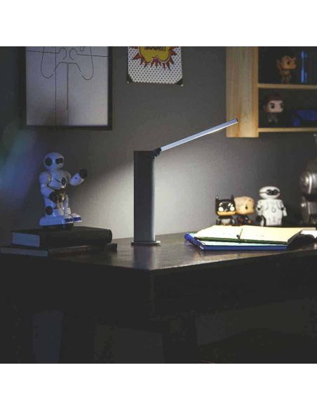 Flexo de mesa LED portable AMBER 5W USB 4000K blanco y negro ambiente