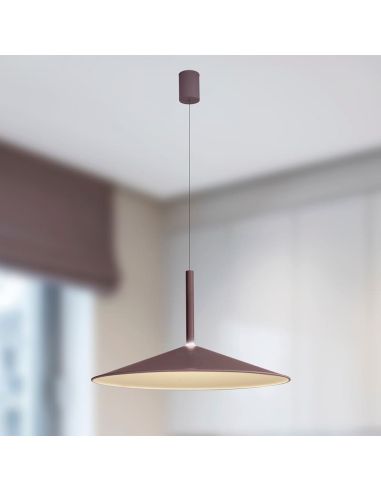 Lámpara Colgante campana 1 Luz CALICE 16W 3000K blanco/negro/café/ceniza/verde ambiente