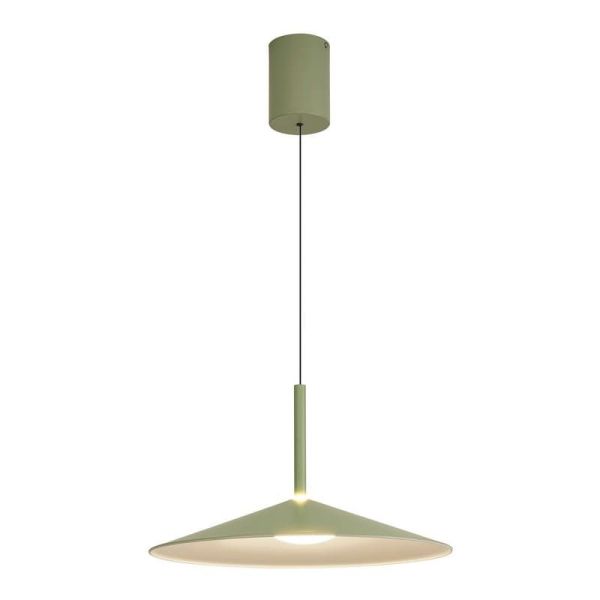 Lámpara Colgante campana 1 Luz CALICE 16W 3000K verde con luz