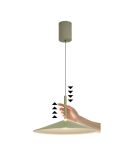 Lámpara Colgante campana 1 Luz CALICE 16W 3000K verde regulable en altura