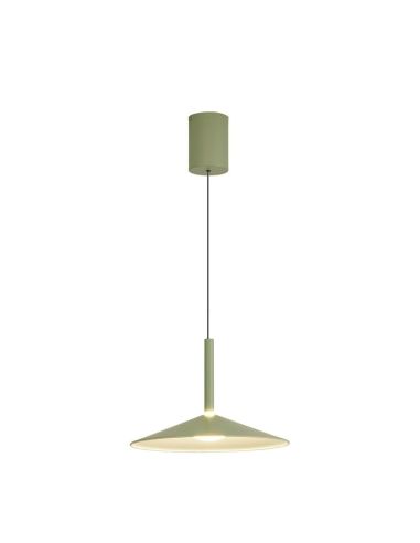 Lámpara Colgante campana 1 Luz CALICE 9W 3000K verde