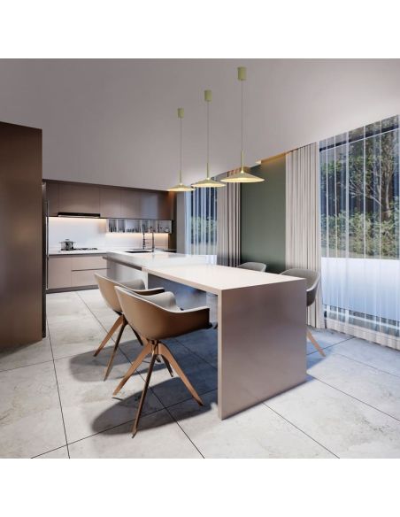 Bell Lâmpada pingente 1 luz CALICE 9W 3000K branco/preto/café/cinza/verde ambiente