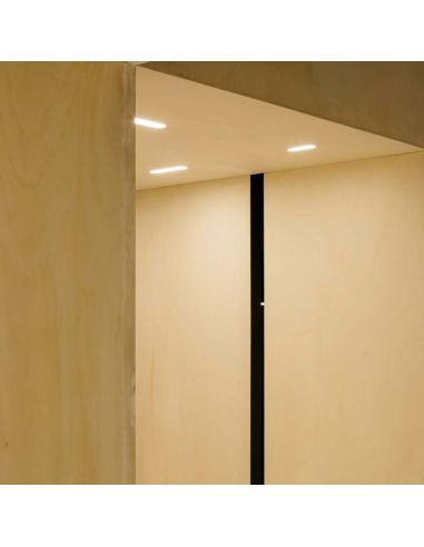 Olympia LED installé dans un plafond intérieur de bureau | Éclairage décoratif LeonLeds