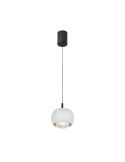 Suspension 1 Lumière ROLLER 12W 3000K blanc/noir/noir-chrome/café/or
