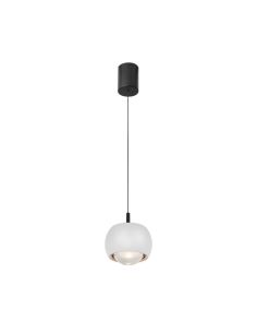 Suspension 1 Lumière ROLLER 12W 3000K blanc/noir/noir-chrome/café/or
