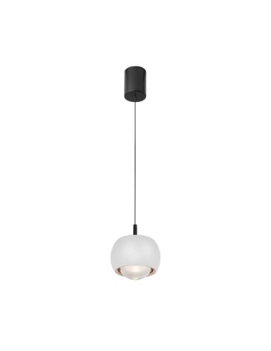 1 Lâmpada pingente ROLLER 12W 3000K branco/preto/preto-cromo/café/dourado