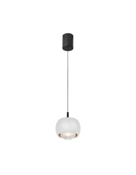 Suspension 1 Lumière ROLLER 12W 3000K blanc/noir/noir-chrome/café/or
