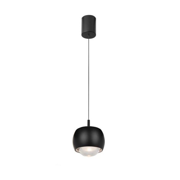 Lampe à Suspension 1 Lumière ROLLER 12W 3000K noir