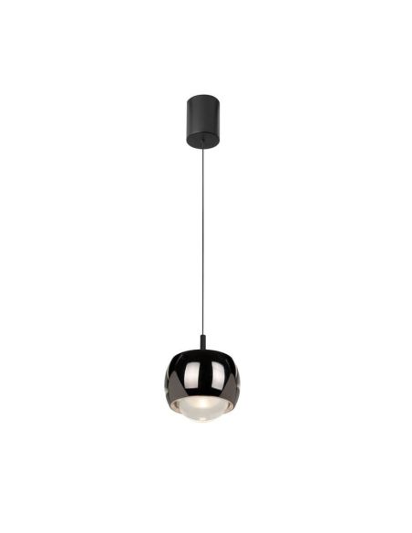 Lámpara Colgante 1 Luz ROLLER 12W 3000K negro-cromo