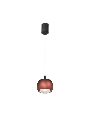 Lámpara Colgante 1 Luz ROLLER 12W 3000K café