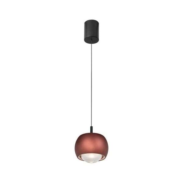 Lámpara Colgante 1 Luz ROLLER 12W 3000K café