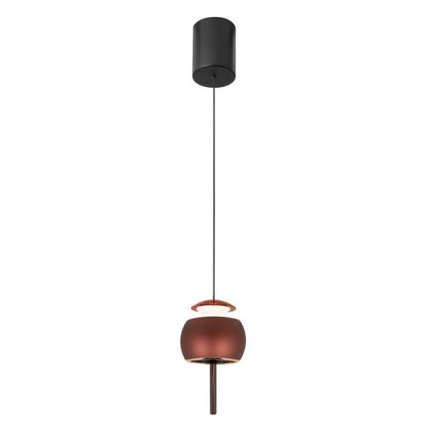 Lámpara Colgante 1 Luz hacia arriba ROLLER 12W 3000K café