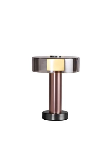 Candeeiro de mesa GIN 27,7cm de altura GU10 ouro rosa-preto