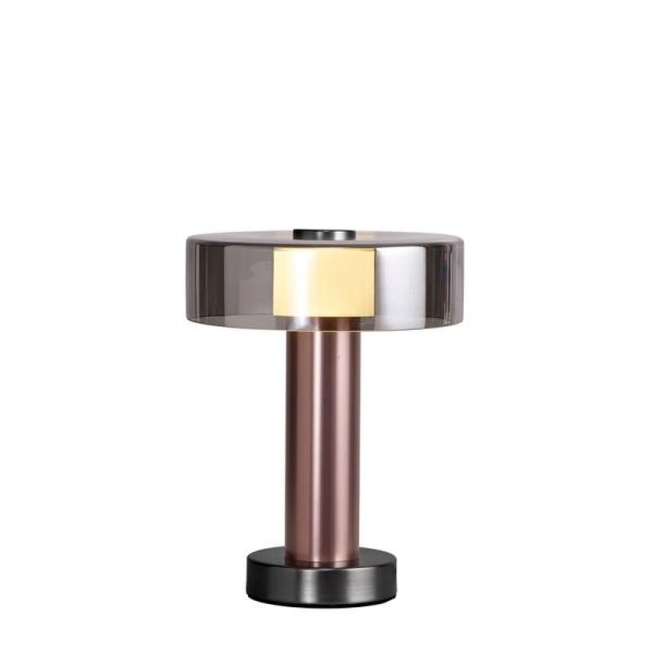 Lampe de table GIN 27,7cm de haut GU10 or rose-noir