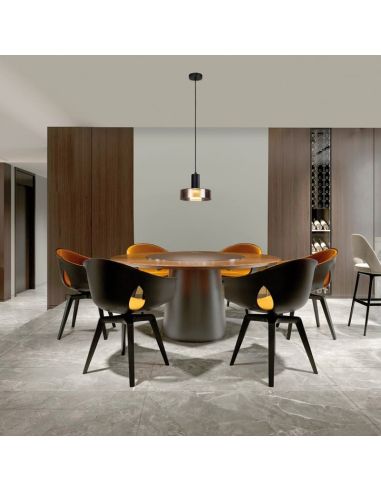 GIN GU10 Lâmpada pingente preto/ouro rosa-preto/ouro-preto atmosfera