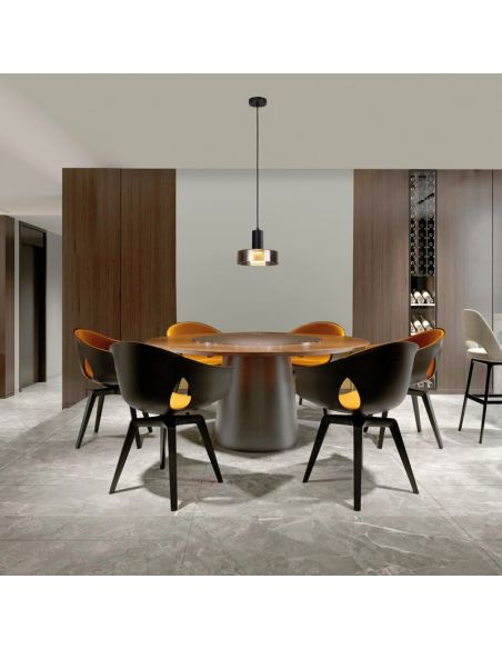 GIN GU10 Lâmpada pingente preto/ouro rosa-preto/ouro-preto atmosfera