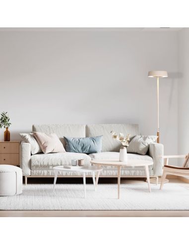 NOA II Candeeiro de pé para sala 15+15W regulável 3000K branco/preto/branco-atmosfera de madeira