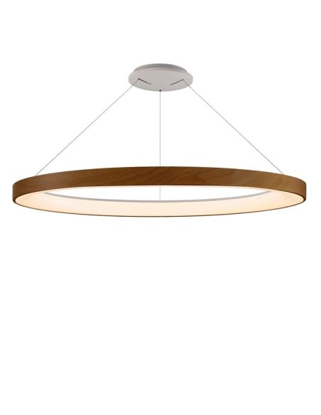 Lampe suspension LED Niseko II avec télécommande, bois, dimmable Ø 90-65-50-38 cm