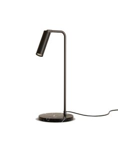 Lampe de table LED TURA à intensité variable, acier et marbre | LéonLeds