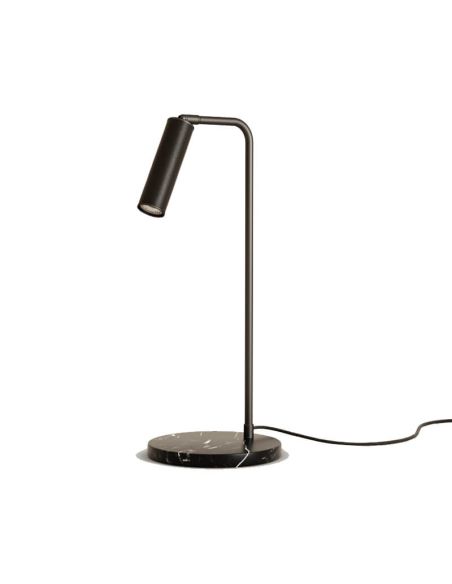 Lampe de table LED TURA à intensité variable, acier et marbre | LéonLeds