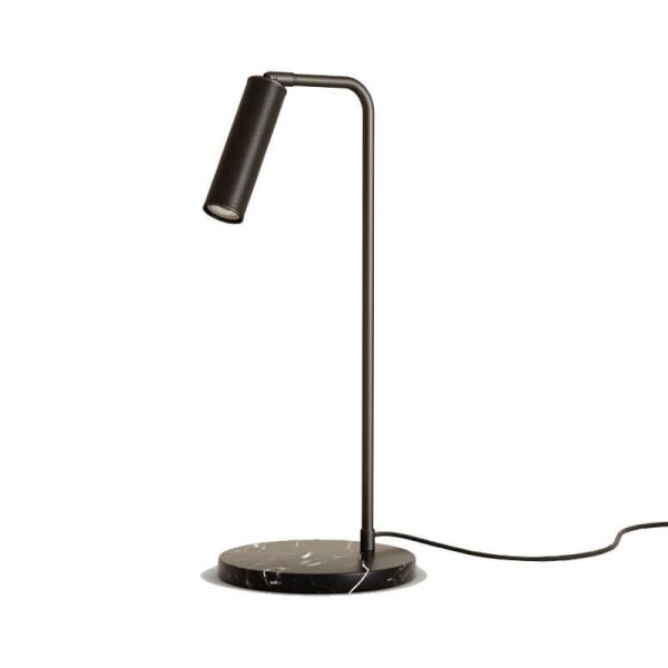 Lampe de table LED TURA à intensité variable, acier et marbre | LéonLeds