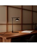 Lámpara sobremesa LED TANA regulable acabado negro mate foto ambiente