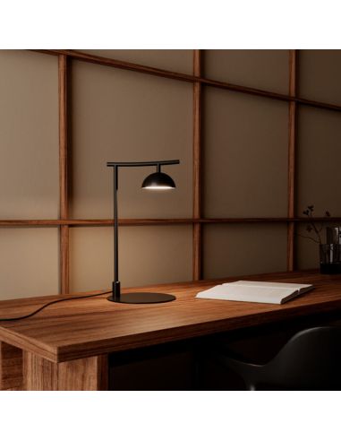 TANA Candeeiro de mesa LED regulável com acabamento preto fosco foto ambiente