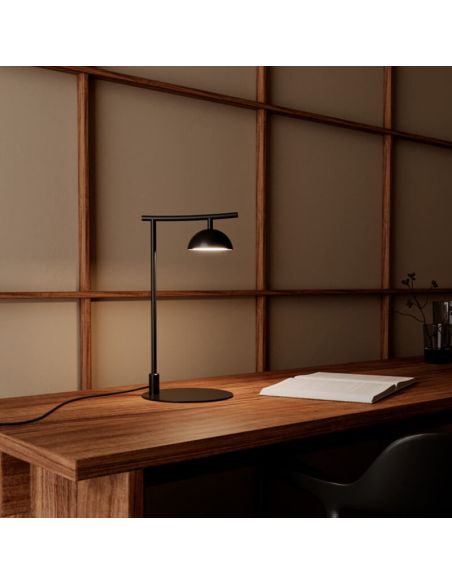Lampe de table LED TANA dimmable finition noir mat photo d'ambiance
