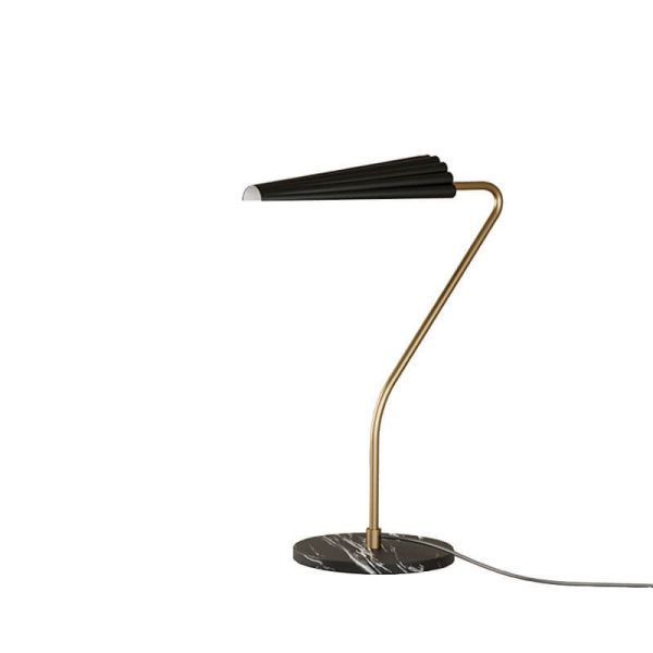 Lámpara sobremesa LED BION regulable metal y mármol | LeonLeds