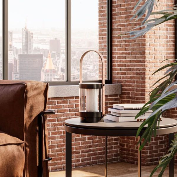 Lampe de table LED BALLY portable et batterie rechargeable environnement photo