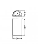 Dimensiones Aplique Exterior LED moderno LED blanco Endura Style Updown 3000K 12W 700Lm IP54 4058075214071 | leonLeds