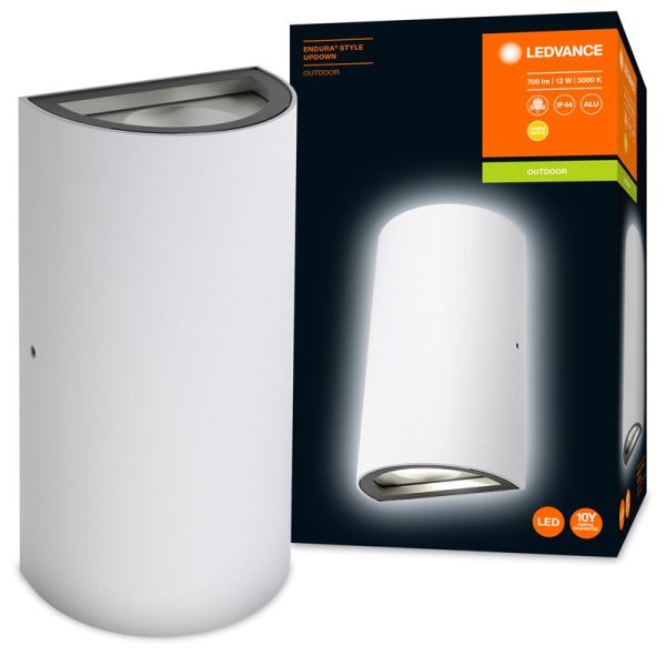 Aplique LED moderno para exterior branco LED estilo Endura Updown 3000K 12W 700Lm IP54 4058075214071 | leonLeds