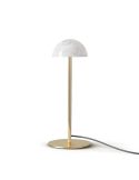 Lampe de table LED DUSSA dimmable en métal et marbre finition dorée